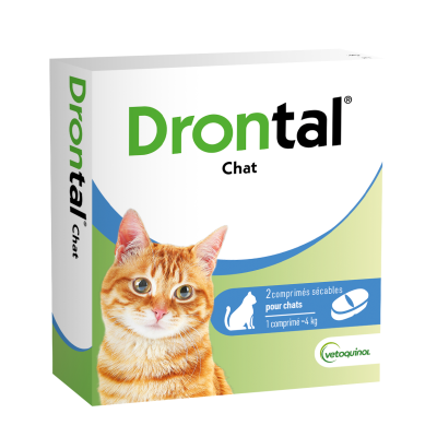 visuel du produit Drontal chat 2 comprimés